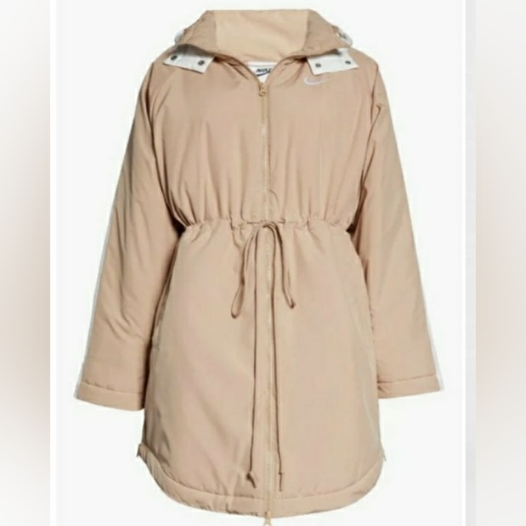 Nike Women's Sportswear Essential Trench Jacket. Tan Color. Size 1X. - Picture 1 of 15